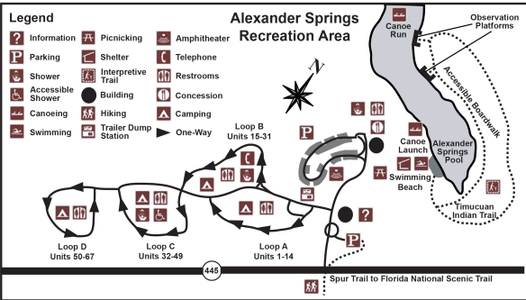 Alexander Springs Recreation Area map